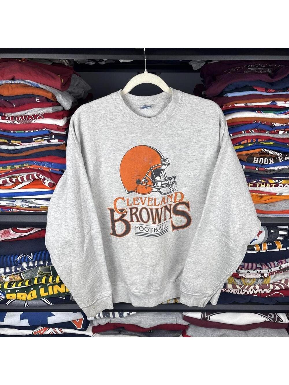 Vintage 90s Cleveland Browns Salem Sportswear Crewneck Grey XL